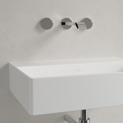 Villeroy & Boch memento 2.0 wastafel onderzijde - geslepen - 60x42cm - zonder overloop - zonder kraangat CeramicPlus - White Alpine (glans wit) SW336065