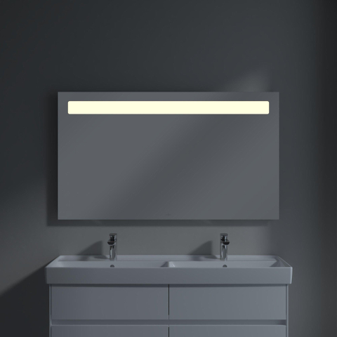 Villeroy & Boch More to See 14 spiegel – 130x75 cm – directe LED boven – instelbare lichtkleur – Zilver glans 1024971