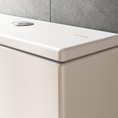 Hansgrohe EluPura Original S duoblok 640 met horizontale uitgang AquaChannel Flush met opbouw reservoir en toiletzitting wit SW1164952