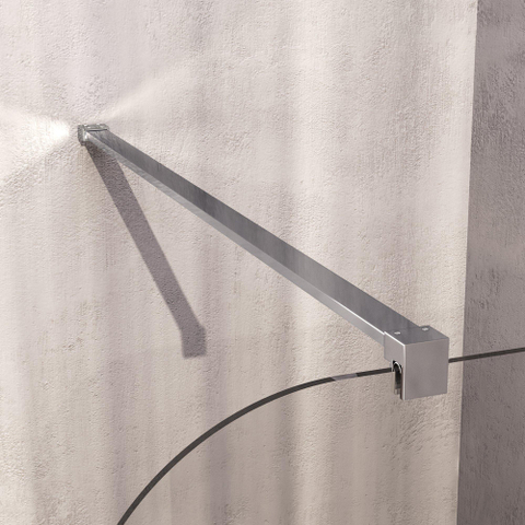 BRAUER Orion Paroi de douche à l'italienne - 100x200cm - verre transparent - revêtement en verre - Chrome brillant SW1476018