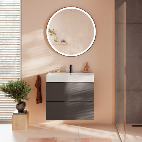 Hansgrohe Xilesa E meubelset 2la 780x470 met Xanuia wastafel 800 SlateMattGrey SW1567376