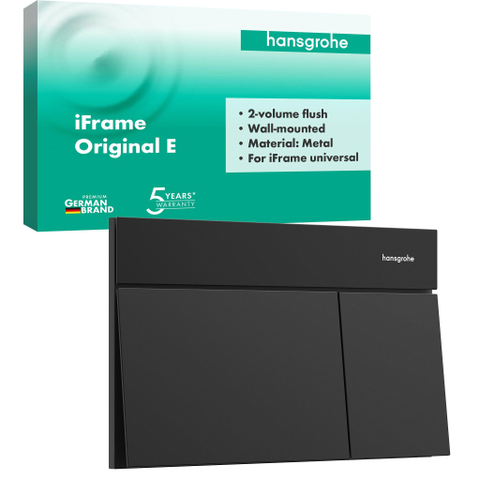 Hansgrohe IFrame Element E Bedieningsplaat - 23x15cm - dualflush - mat zwart SW1406574