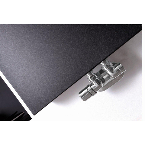 H&R Badmeubelen Lupo Designradiator 61x121cm met middenaansluiting 643Watt Mat Zwart OUTLETSTORE STORE27212