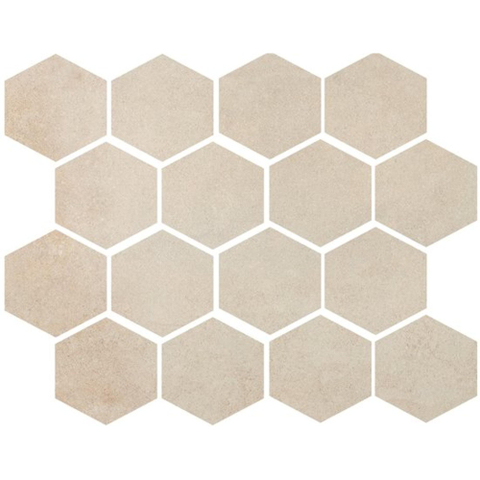 Ceralto Fiorno Mosaic Mozaïektegel - 25x30cm - 9.5mm - Cream mat SW1130154