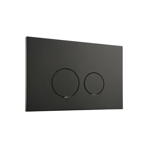 QeramiQ Push Bedieningsplaat - voor Geberit UP320 inbouwreservoir - dualflush - ronde knoppen - kunststof zwart mat SW706188