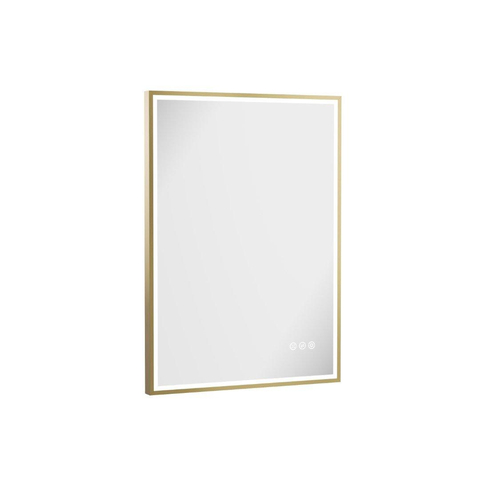 Crosswater MPRO miroir – 70 x 50 cm – LED directe tout autour – Laiton brossé (or) SW1026473