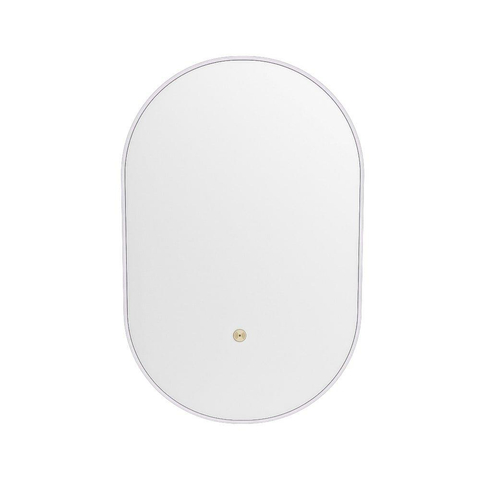 Mondiaz GLOW miroir – ovale – 45 x 90 cm – LED indirecte tout autour – capteur de mouvement – Cale (gris clair) SW1105190