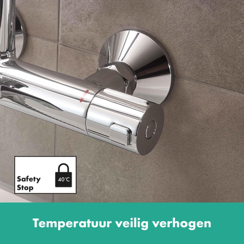 Hansgrohe Vernis Blend Showerpipe - 200 - 1jet - met bad - thermostaat - hoogglans chroom SW651723