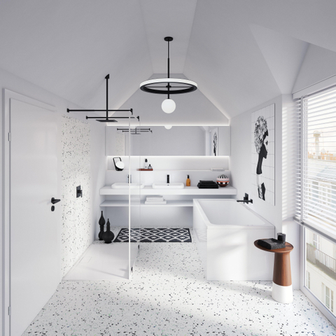 Villeroy & Boch Architectura wastafel onderzijde - geslepen - 60x47cm - met kraangat - met overloop - White Alpine (glans wit) 1025266
