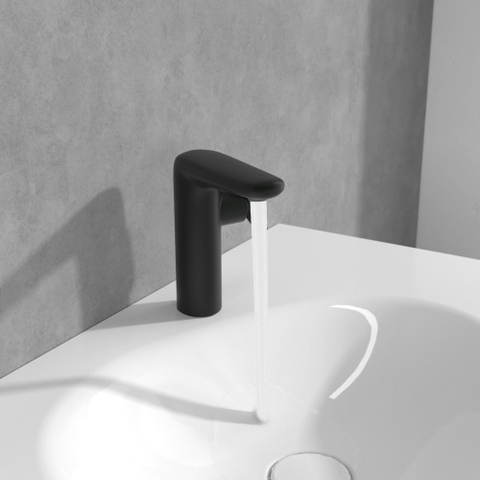 Villeroy & Boch Antao 1 greeps wastafelkraan - 173mm - met push open afvoergarnituur - mat zwart SW974177