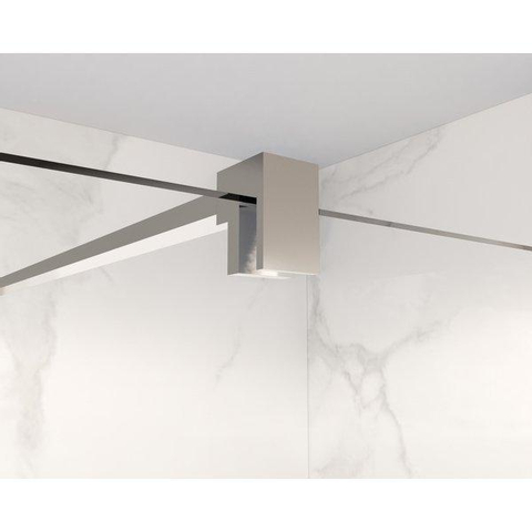 Fortifura Galeria inloopdouche verlengde Stabilisatiestang - 200cm los - inclusief bevestigingsmaterialen - chroom SW927766