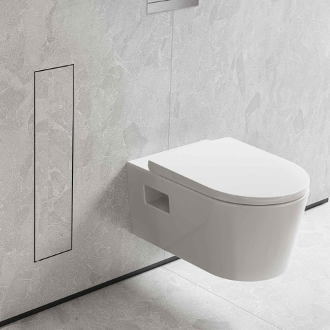 Hansgrohe XtraStoris Rock Porte-brosse WC - tablette - porte carrelable - brushed stainless steel SW1590314
