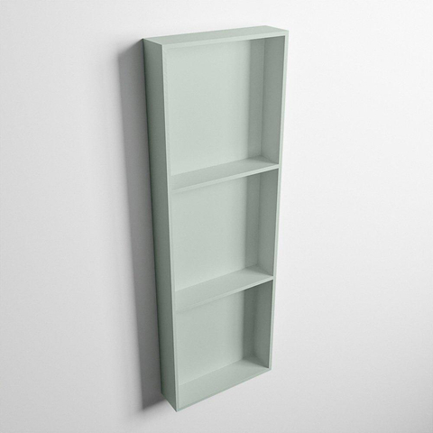 Mondiaz Easy nis 29.5x89.5x8cm voor Inbouw/opbouw 3 open vakken Solid surface Greey/Greey SW643861