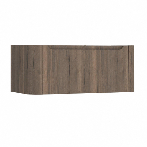 H&R Badmeubelen Juice Meuble sous lavabo - 100x45x40cm - angles arrondis - 1 tiroir - poignée intégrée - Tucson oak SW1205640