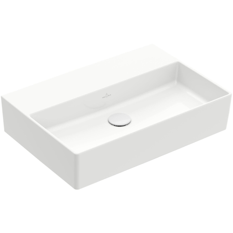 Villeroy & Boch memento 2.0 wastafel onderzijde - geslepen - 60x42cm - zonder overloop - zonder kraangat CeramicPlus - White Alpine (glans wit) SW336065