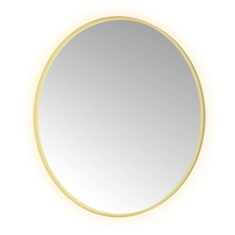 Hotbath &MORE Spiegel Round - diameter 120cm - direct en indirect LED - spiegelverwarming - dimbaar - met afstandsbediening - PVD - geborsteld messing goud SW1245853