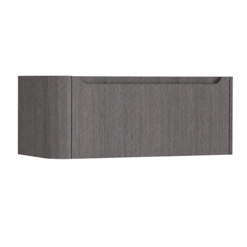 H&R Badmeubelen Juice Meuble sous vasque - 100x45x40cm - coin gauche arrondi - 1 tiroir - poignée intégrée - Wenge SW1109894