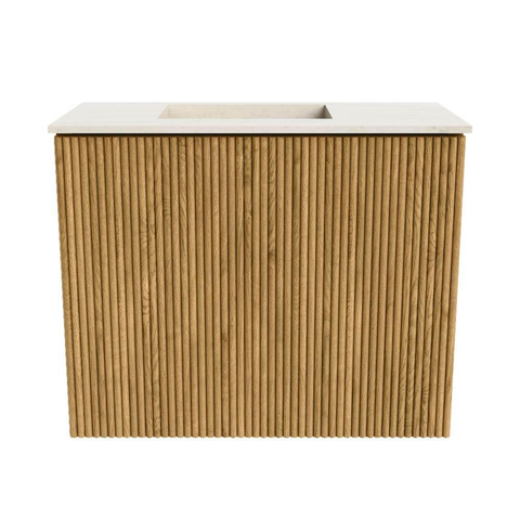 Mondiaz JOYA-DLUX Meuble de salle de bains 50cm - couleur Oak - Vasque FAYE position Gauche Sans trou de robinet couleur Meli. SW1423951