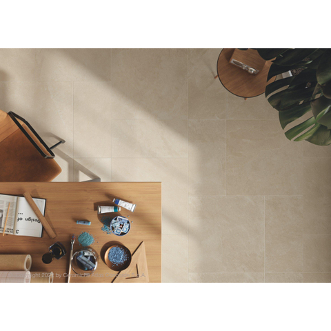 Terravito Solido carreau mural et de sol - 59.5x59.5cm - 8mm - rectifié - Aspect pierre naturelle - Clay (beige) SW863190