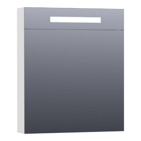 BRAUER Promise Deluxe armoire de toilette – 80 x 70 x 15 cm – LED directe – 2 portes, portes-miroir double face – Blanc mat SW84357
