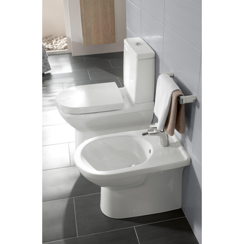 Villeroy & Boch O.novo Compact duoblokreservoir - met zij en achteraansluiting CeramicPlus - White Alpine (glans wit) 0124177