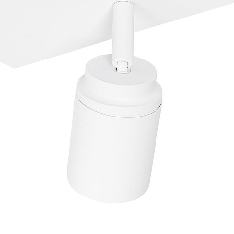 QAZQA Ducha badkamer plafondlamp - 23x23cm - 3 spots - IP44 - vierkant - mat wit TWEEDEKANS OUT14222