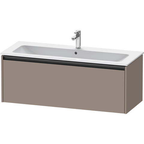 Duravit Ketho.2 Wastafelonderbouwkast - met 1 lade - voor enkele wastafel - 121x48x44cm - met greep antraciet - basalt mat SW772679