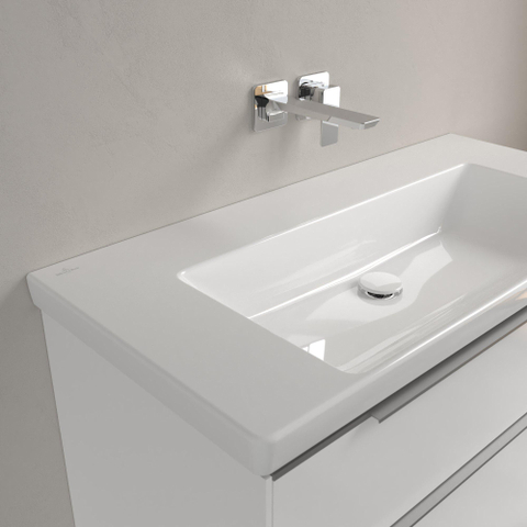 Villeroy & Boch Subway 3.0 lavabo - 100x47x16.5cm - sans trou de robinet - blanc alpin brillant SW702155