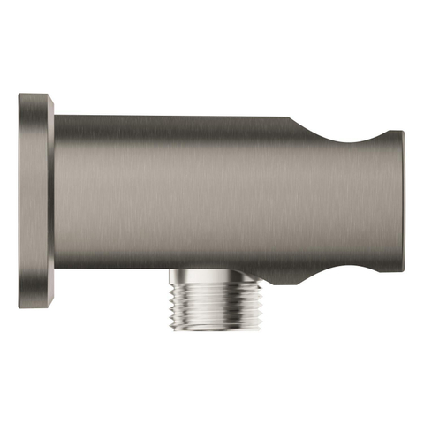 Grohe Rainshower Wandaansluitbocht - 1/2" - met houder - ronde rozet - brushed hard graphite (antraciet) SW1077383
