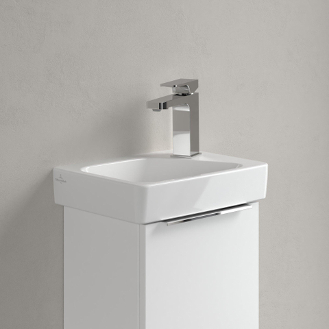 Villeroy & Boch Architectura Fontein - 26.5x36cm - 1 kraangat links - zonder overloop antibacterieel - White Alpine (glans wit) SW1162616
