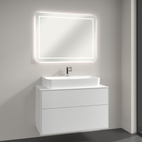 Villeroy & Boch Finion spiegel met 2x LED verlichting 100x75cm SW106690