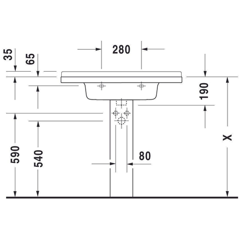 Duravit Starck 3 Philippe Starck - 3 meubelwastafel - 85x48.5cm - met wondergliss - wit 0314102
