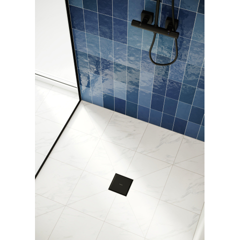 Hansgrohe RainDrain Point Puntafvoer - 10x10cm - achterzijde betegelbaar - mat zwart SW1590442