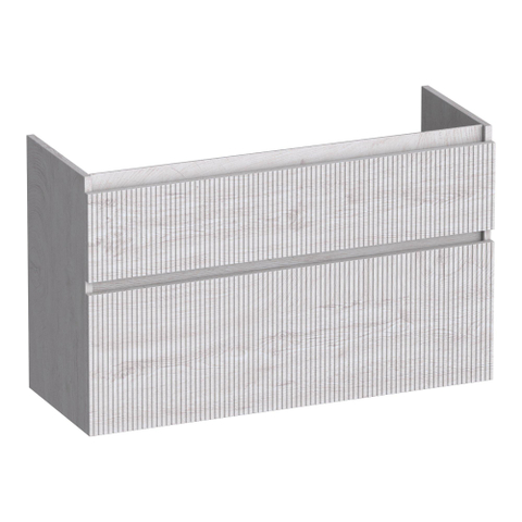 BRAUER Delight Wavy meuble sous-lavabo peu profond 100 2 tiroirs softclose - sans poignées - 1 découpe pour siphon - Forest Seashell SW1199617