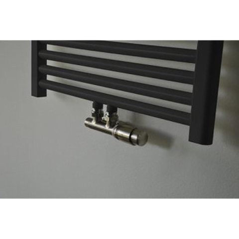 Riko set thermostatisch onderblok haaks-rechts geborsteld staal SHOWROOMMODEL SHOW25450