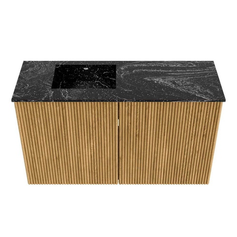 Mondiaz JOYA-DLUX Meuble de toilette 70cm - couleur Chêne - Vasque FAYE position Gauche 1 trou de robinet couleur Lava SW1422063