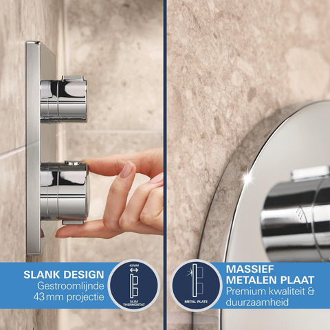 Grohe QuickFix Precision Thermostat Perfect Inbouw Douchesysteem - Vitalio Rain Mono 310 hoofddouche - chroom SW1120179