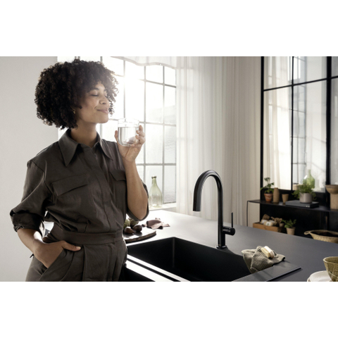 Hansgrohe Aqittura M91 Filter systeem - 210 uittrekbare uitl - 1jet - sbox starter set - mat zwart SW918606