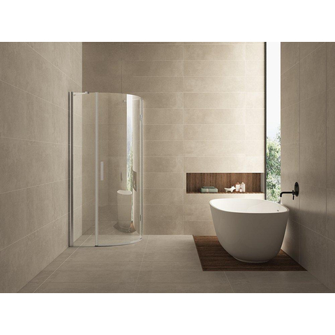 Wiesbaden Sphere Shower douchecabine 90x90x200cm kwartrond chroom 8mm glas rechtsscharnierend NANO coating SHOWROOMMODEL SHOW24208