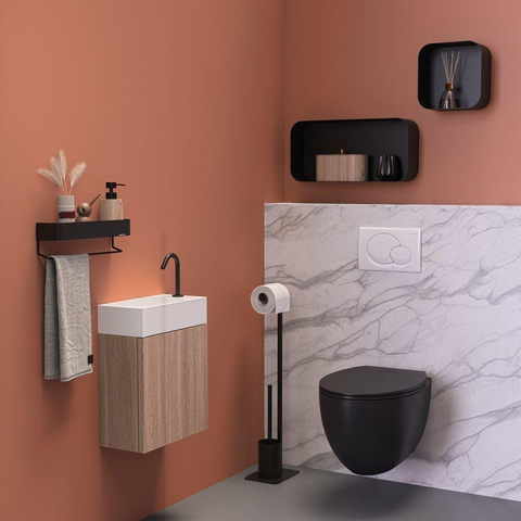 Sealskin Brix Toiletbutler Metaal/Hout Zwart SW196159