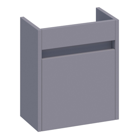 BRAUER Adore meuble de lavabo pour lave-mains - 40x45x22cm - avec 1 porte sans poignée ouvrant vers la droite gris mat SW522673