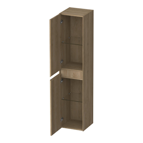 BRAUER Inspire hoge kast - 160cm - 2 deuren - greeploos - links- of rechtsdraaiend - Sunlit SW1200528