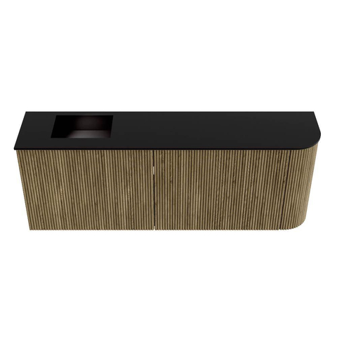 Mondiaz JOYA 111.6cm toiletmeubel - ronding rechts kleur Dusk - Wastafel FAYE positie Links 1 kraangat kleur Urban. SW1421693