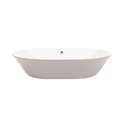 Crosswater Navarre Waskom - opbouw - rond - 59x42x14cm - overloop - porselein - glans wit SW487169