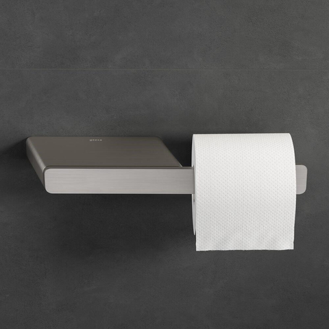 Geesa Shift Toiletrolhouder zonder klep met planchet RVS geborsteld SW641390