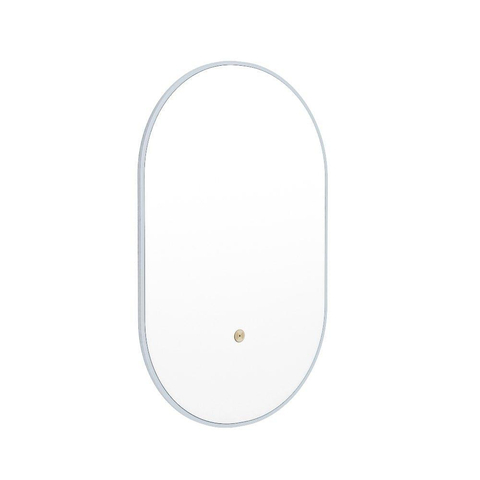 Mondiaz GLOW spiegel – ovaal – 45x90 cm – indirecte LED rondom – bewegingssensor – Clay (bruin) SW1105198