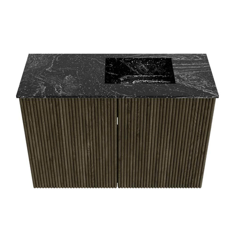 Mondiaz JOYA-DLUX 60cm toiletmeubel - kleur Shadow - Wastafel FAYE positie Rechts Zonder kraangat kleur Lava. SW1422822