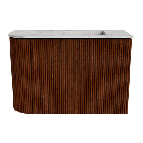 Mondiaz JOYA-DLUX 61.6cm toiletmeubel - ronding links kleur Ruby - Wastafel FAYE positie Rechts 1 kraangat kleur Glace. SW1423587