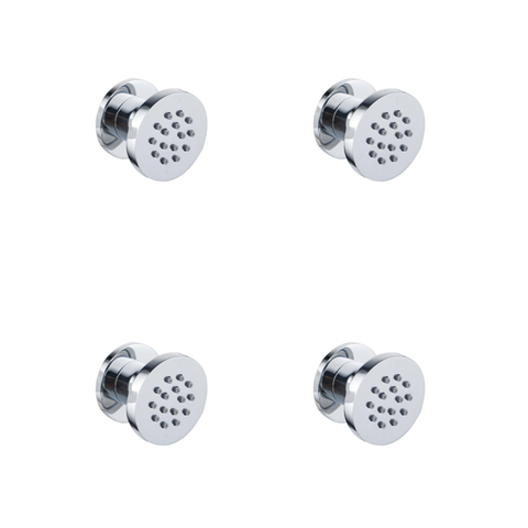 Fortifura Calvi zijdouche - 5cm - rond - 4 stuks - hoogglans chroom SW1381711