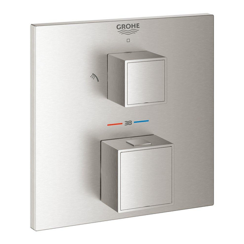 Grohe Grohtherm Cube Mengkraan inbouw - 2 knoppen - mengkraan - Supersteel (RVS) SW438973